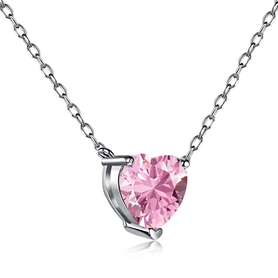 [Olivia JW]Heart Shape Main Stone Pendant Collarbone Necklace
