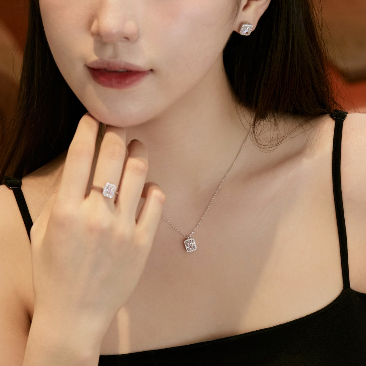[Olivia JW]1.0 Carat Luxurious Dainty Emerald Cut Daily Earrings