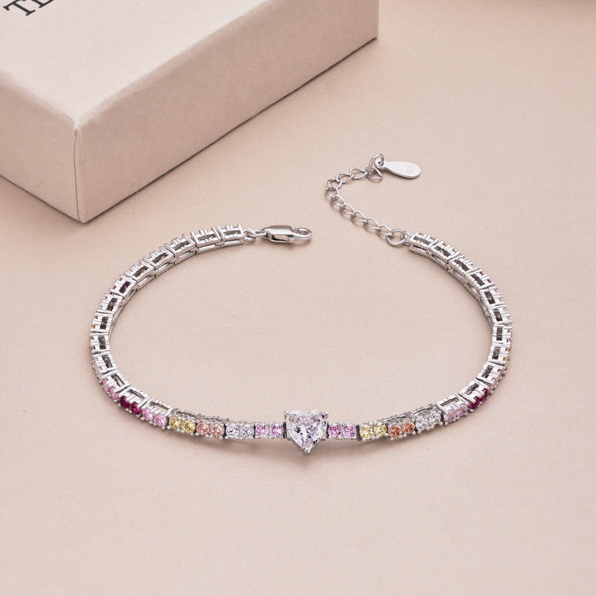 [Olivia JW]Delicate Romantic Heart Shape Lover Bracelet