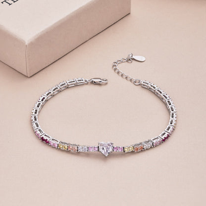 [Olivia JW]Delicate Romantic Heart Shape Lover Bracelet
