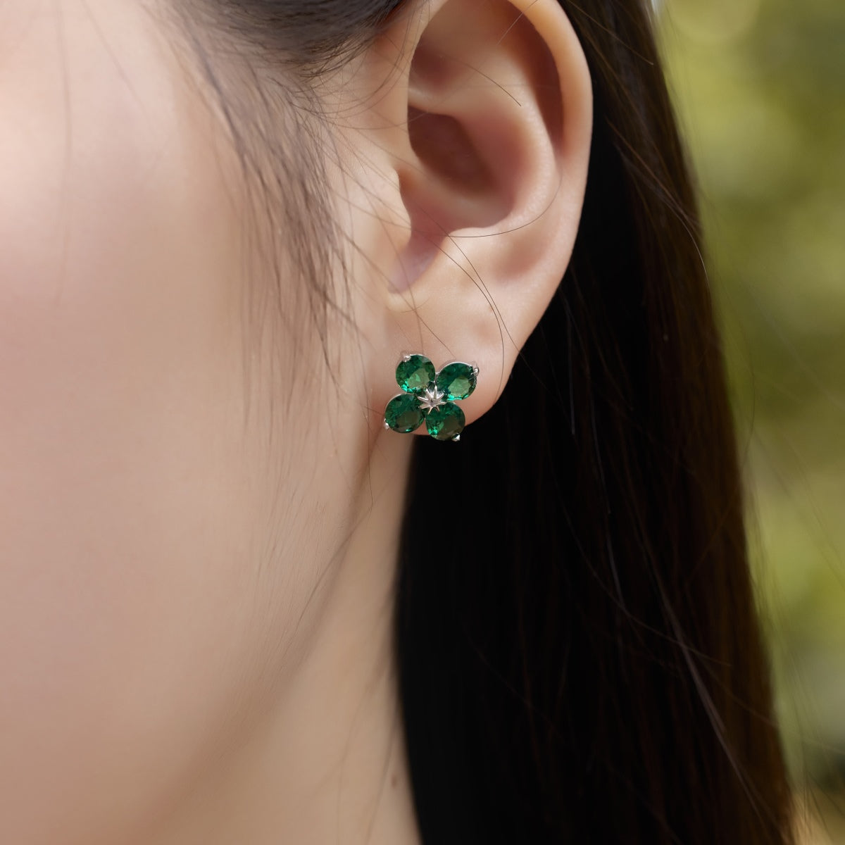 [Olivia JW]Four-Leaf Clover Eight-Pointed Star Earrings