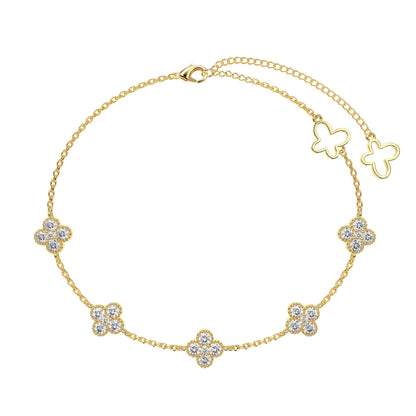 [Olivia JW]Four-Leaf Clover Hollow Butterfly Bracelet