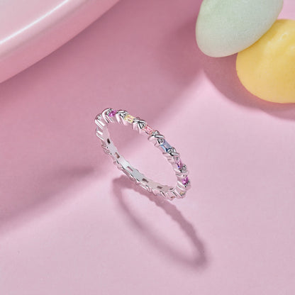 [Olivia JW]Charming Colorful Round Cut Daily Ring