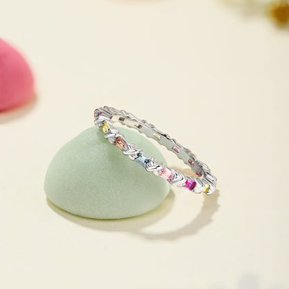 [Olivia JW]Charming Colorful Round Cut Daily Ring