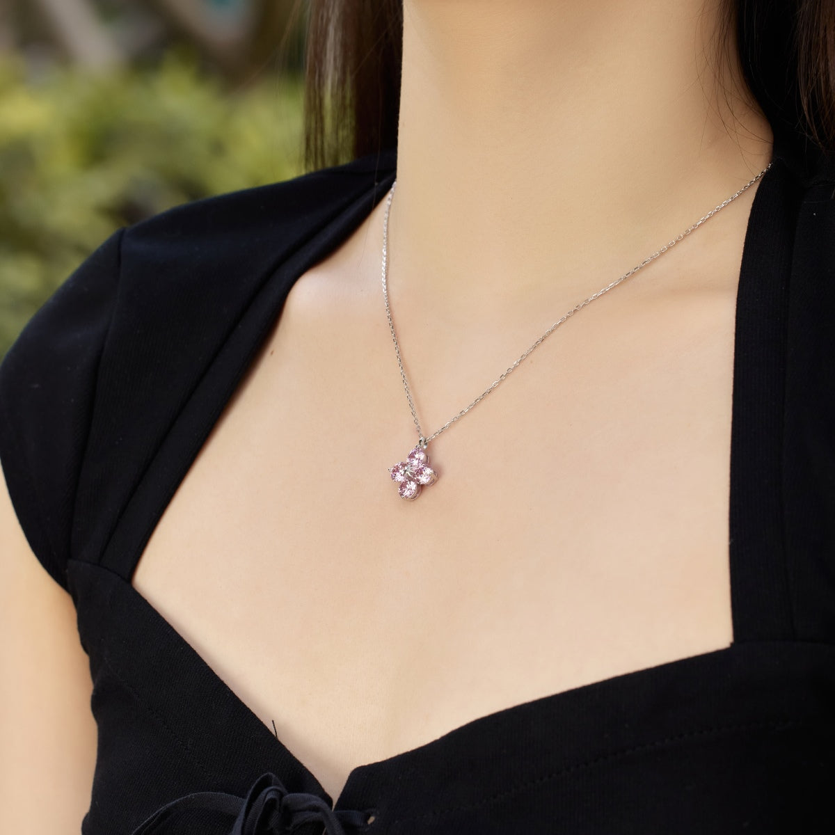[Olivia JW]Four-Leaf Clover And Eight-Pointed Star Necklace