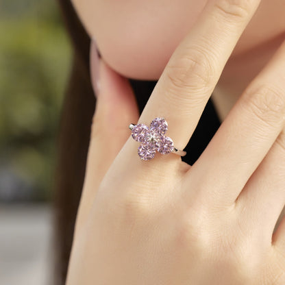 [Olivia JW]Four-Leaf Clover Eight-Pointed Star Ring