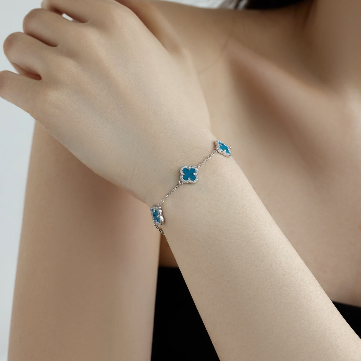 [Olivia JW]Four-Leaf Clover Exquisite Bracelet