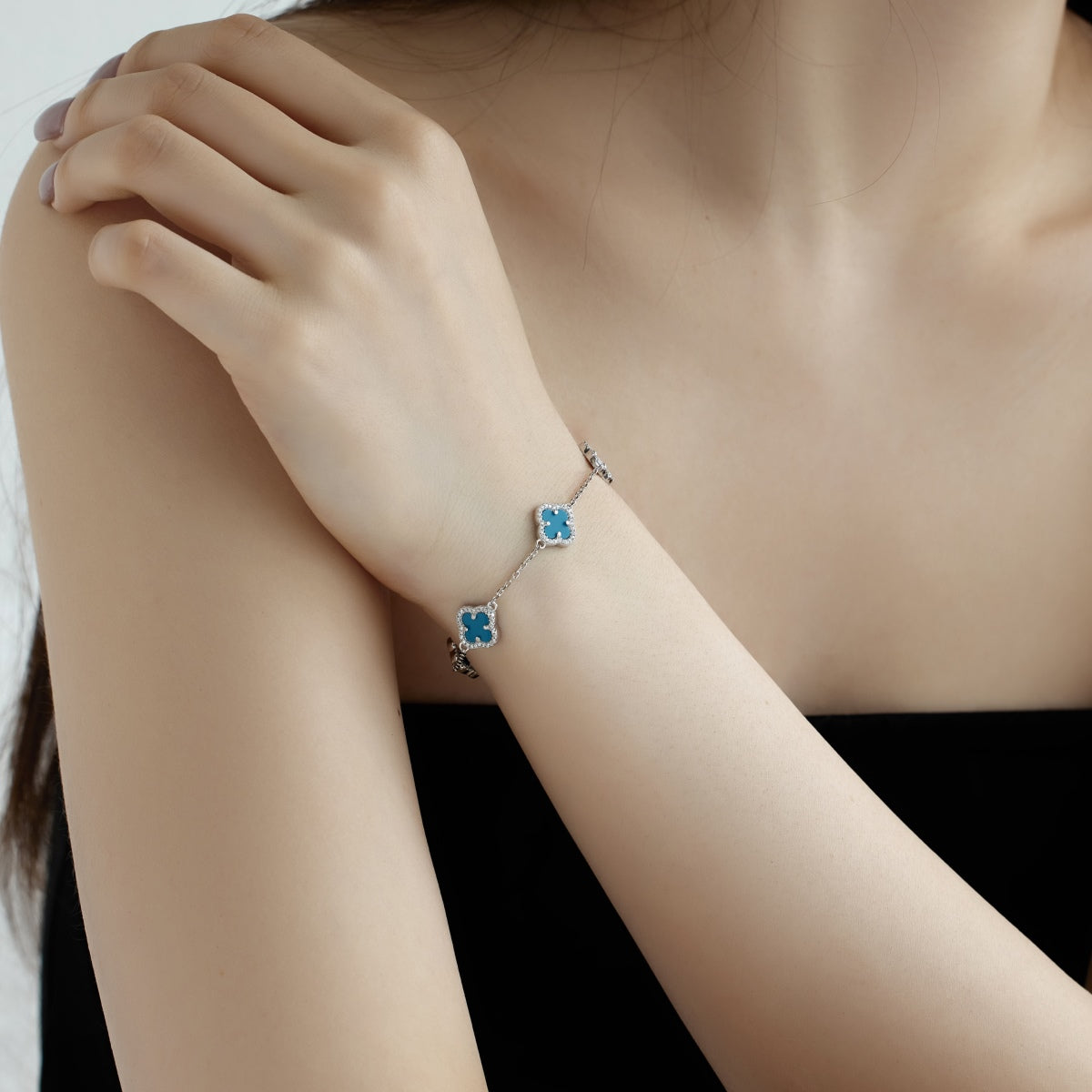 [Olivia JW]Four-Leaf Clover Exquisite Bracelet