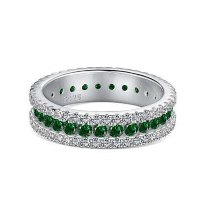[Olivia JW]Delicate Colorful Round Cut Daily Ring