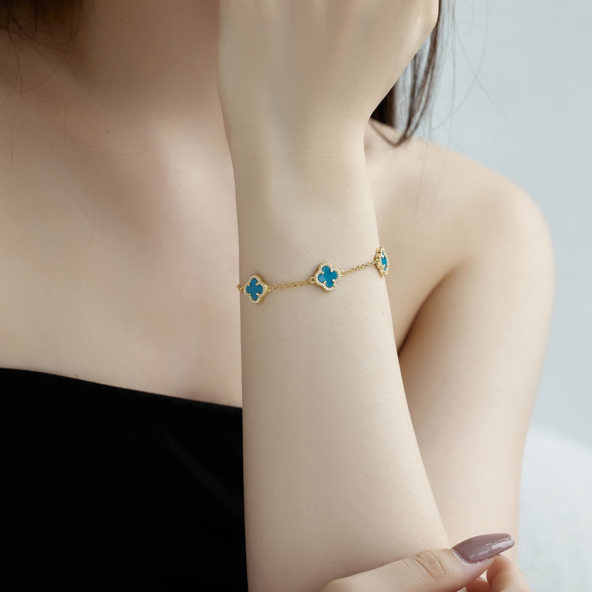 [Olivia JW]Four-Leaf Clover Exquisite Bracelet
