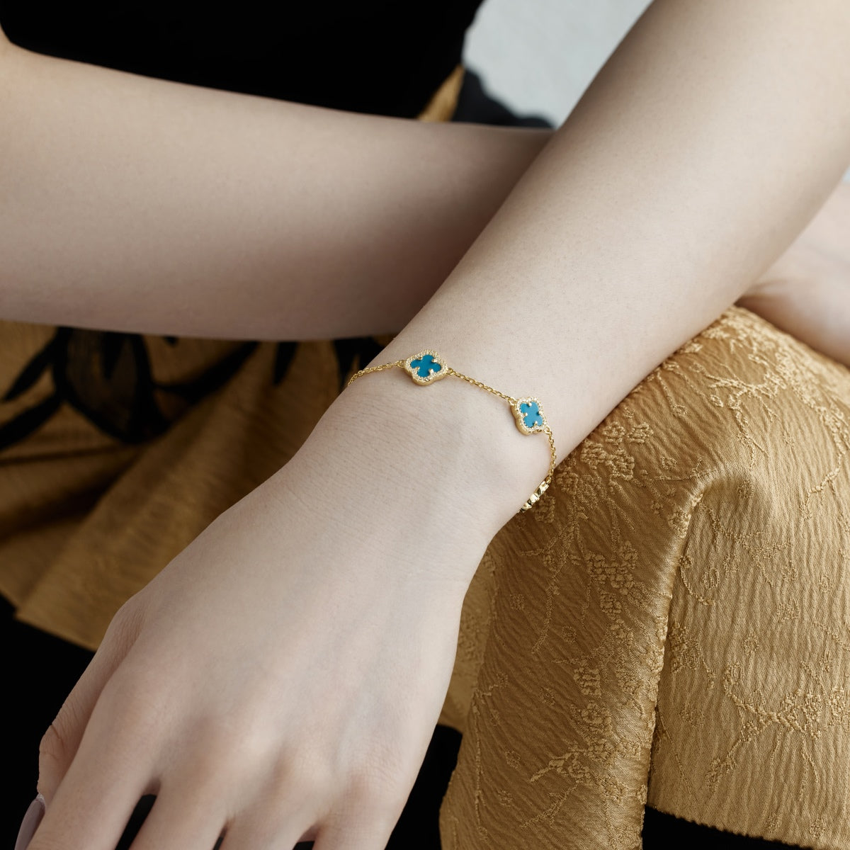 [Olivia JW]Four-Leaf Clover Exquisite Bracelet