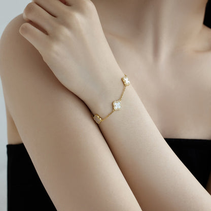 [Olivia JW]Four-Leaf Clover Exquisite Bracelet