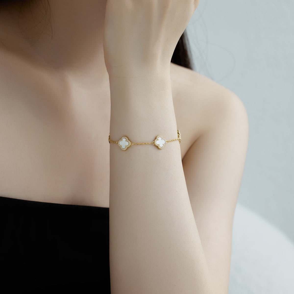 [Olivia JW]Four-Leaf Clover Exquisite Bracelet
