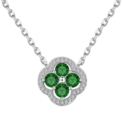 [Olivia JW]Exquisite Necklace With Four-Leaf Clover Flower Design
