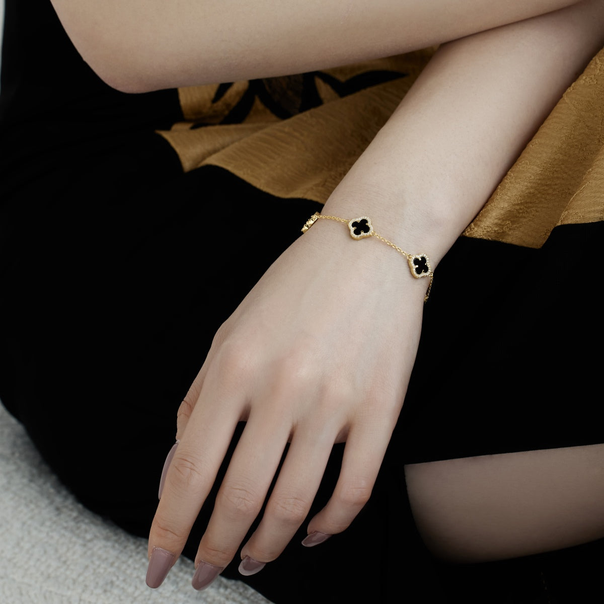 [Olivia JW]Four-Leaf Clover Exquisite Bracelet