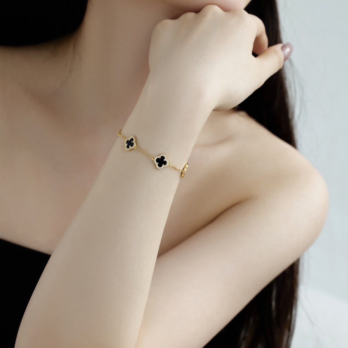 [Olivia JW]Four-Leaf Clover Exquisite Bracelet