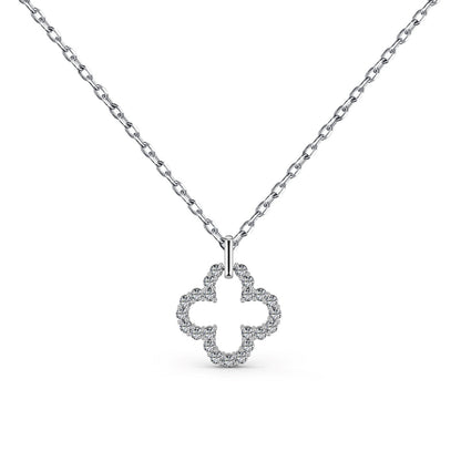 [Olivia JW]Four-Leaf Clover Hollow Design Exquisite Necklace