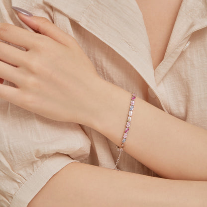 [Olivia JW]Ornate Colorful Flower Shape Party Bracelet