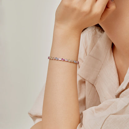 [Olivia JW]Ornate Colorful Flower Shape Party Bracelet