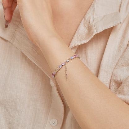 [Olivia JW]Ornate Colorful Flower Shape Party Bracelet