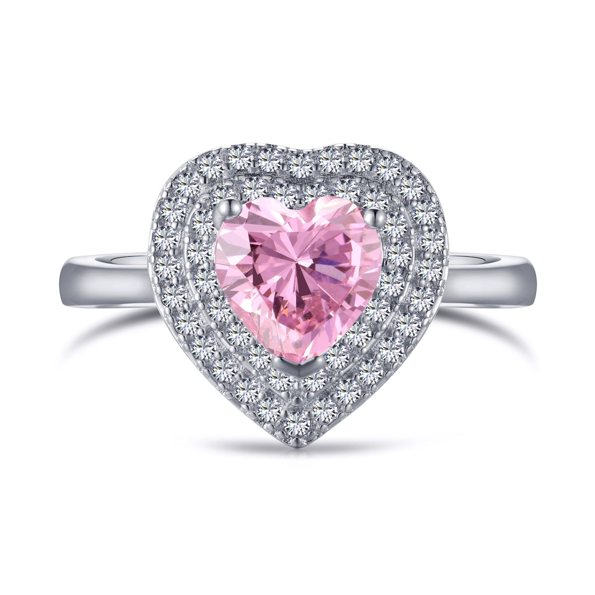 [Olivia JW]Delicate Ebullient Heart Shape Wedding Ring