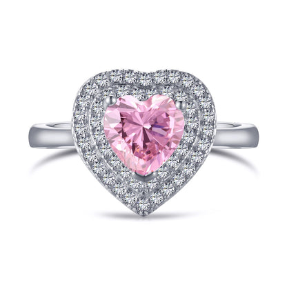 [Olivia JW]Delicate Ebullient Heart Shape Wedding Ring