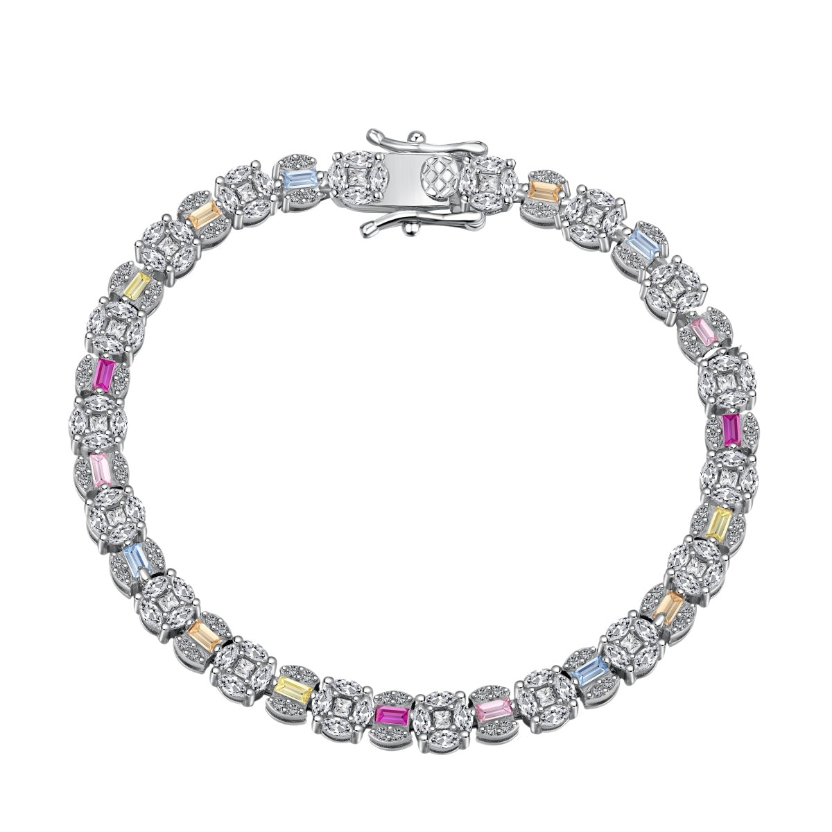 [Olivia JW]Dazzling Radiant Multi Cut Daily Bracelet