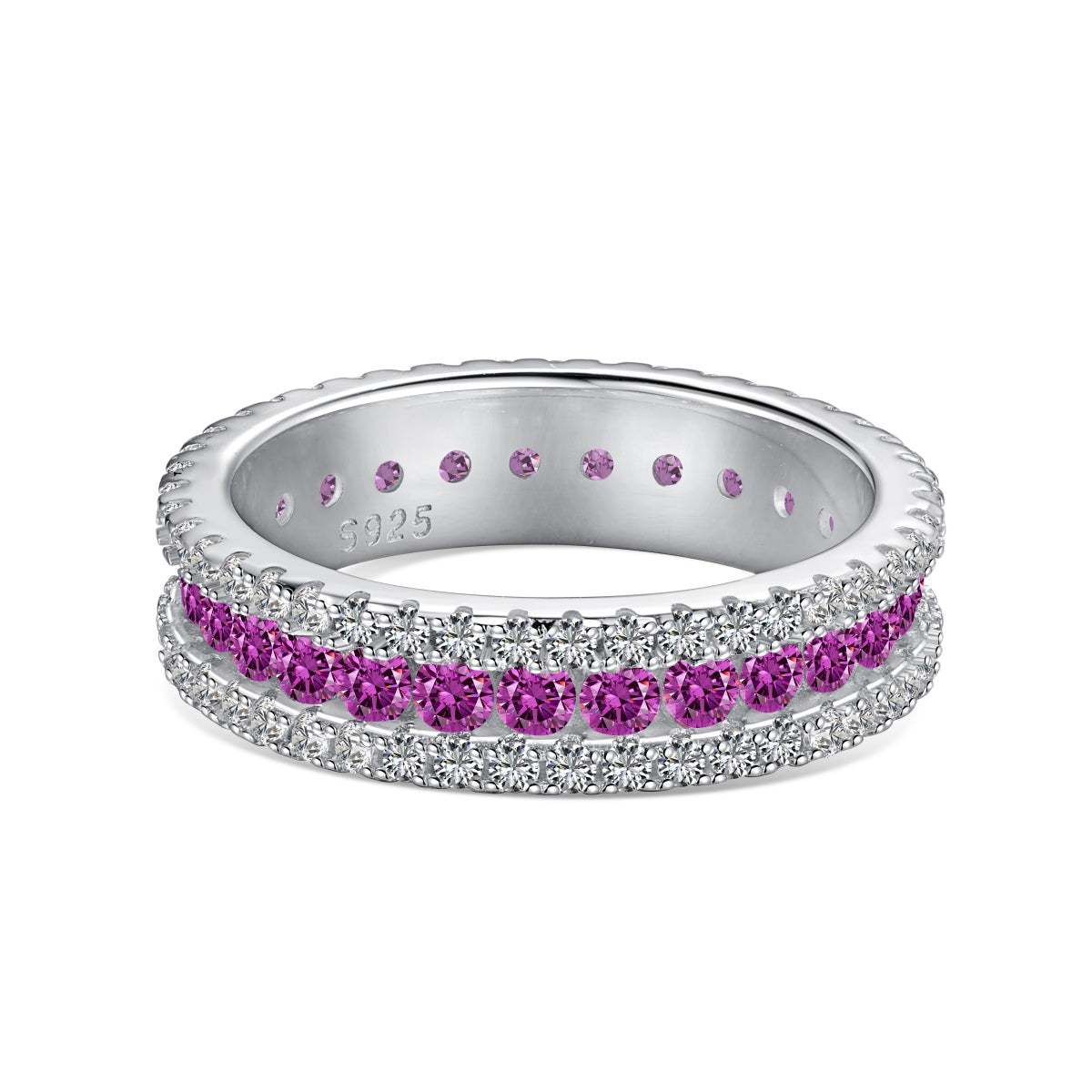 [Olivia JW]Delicate Colorful Round Cut Daily Ring