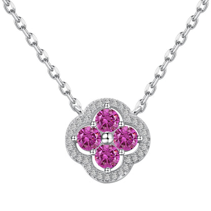 [Olivia JW]Exquisite Necklace With Four-Leaf Clover Flower Design