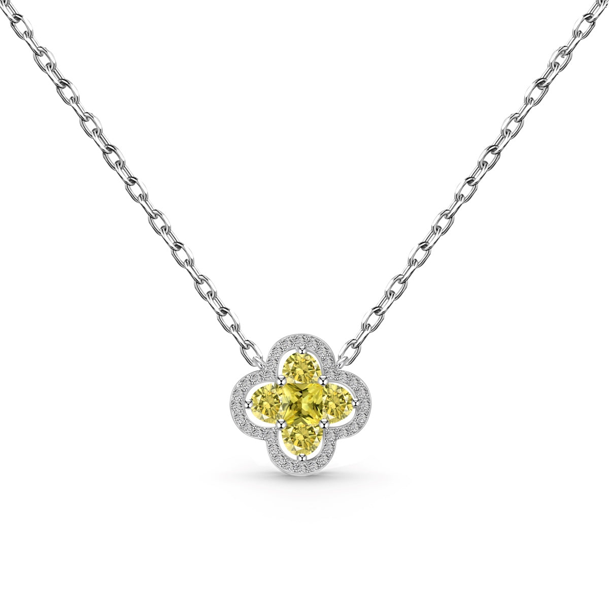 [Olivia JW]Spliced Lucky Four-Leaf Clover Versatile Necklace