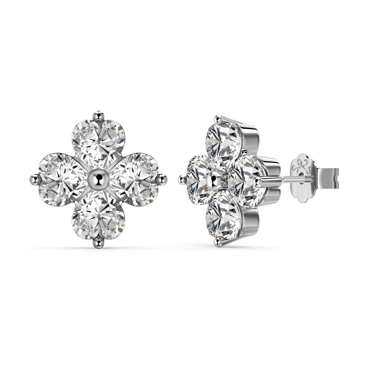 [Olivia JW]Four-Leaf Clover Ball Earrings