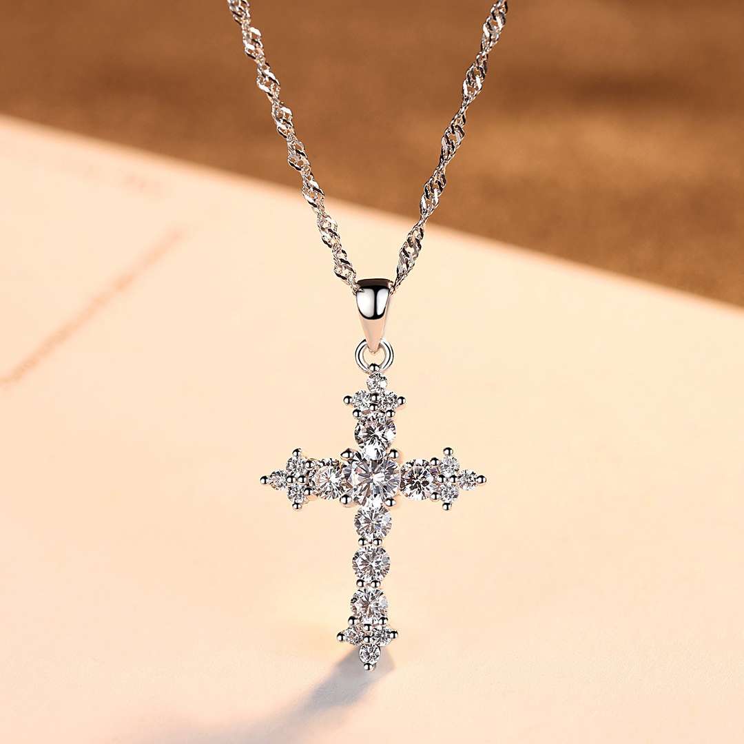 [Olivia JW]Delicate Cross Shape Necklace