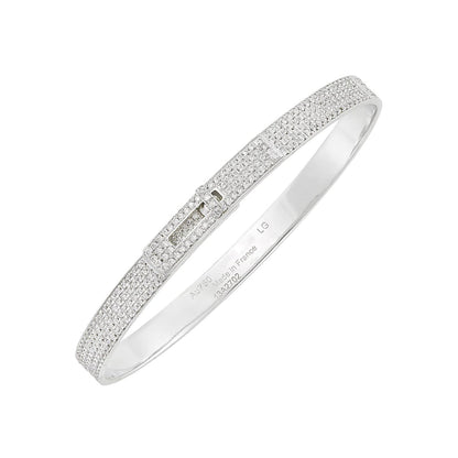 [Olivia JW]HM KELLY BRACELET IN SILVER AND FULL PAVE DIAMOND