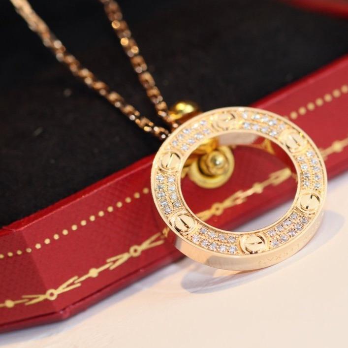[Olivia JW]LOVE NECKLACE ADJUSTABLE ROSE GOLD