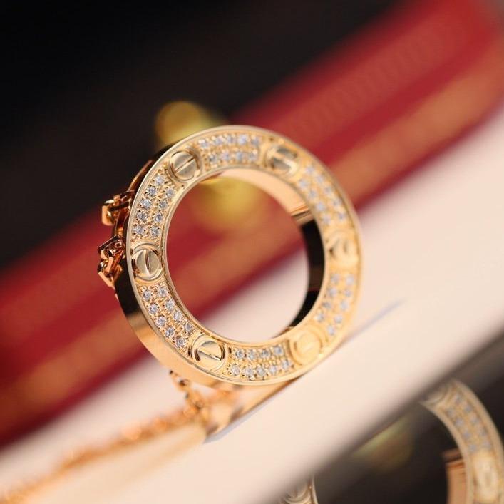 [Olivia JW]LOVE NECKLACE ADJUSTABLE ROSE GOLD