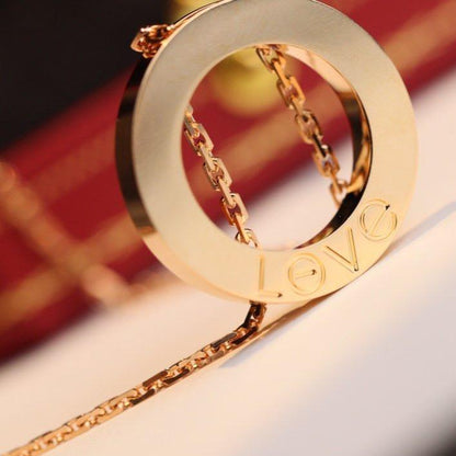 [Olivia JW]LOVE NECKLACE ADJUSTABLE ROSE GOLD