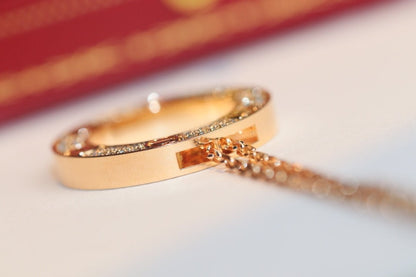 [Olivia JW]LOVE NECKLACE ADJUSTABLE ROSE GOLD