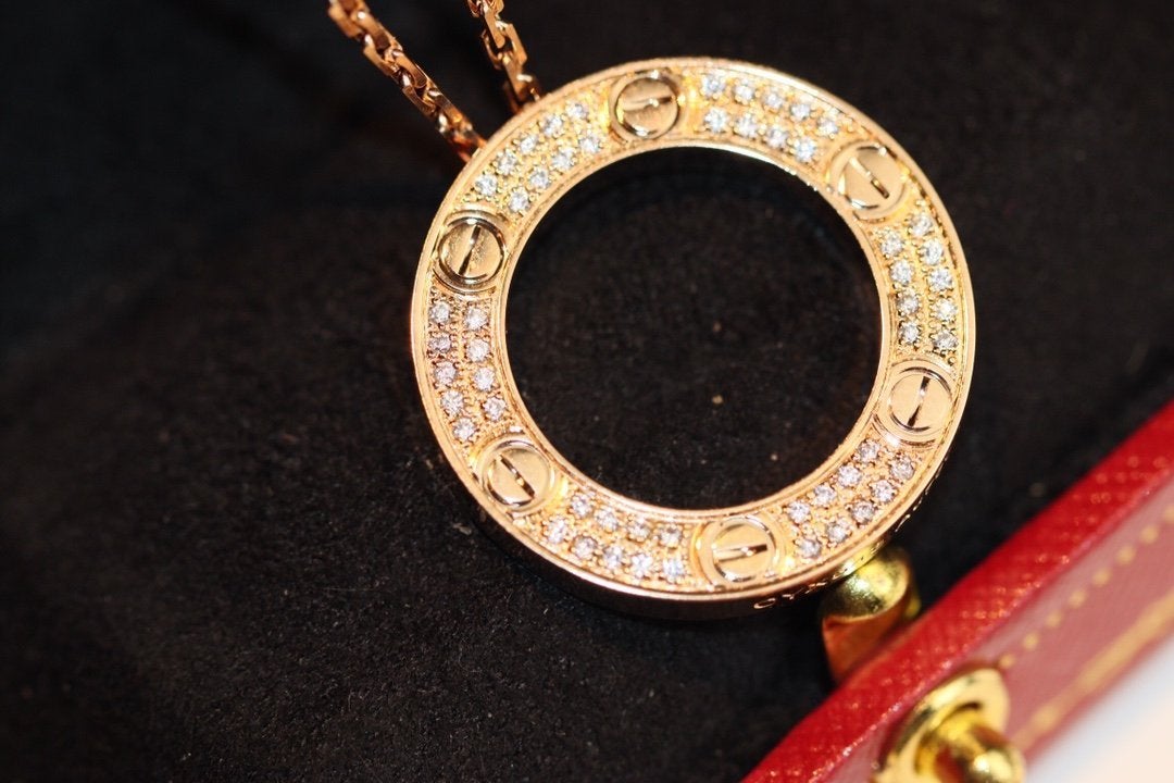 [Olivia JW]LOVE NECKLACE ADJUSTABLE ROSE GOLD