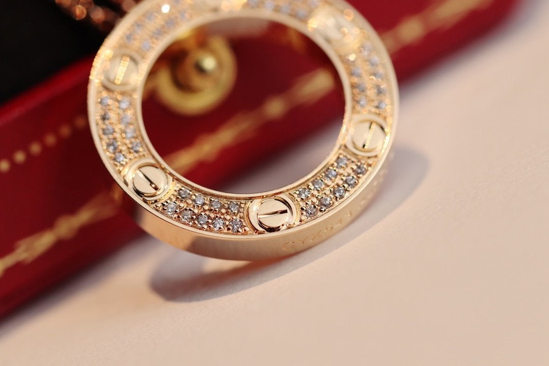 [Olivia JW]LOVE NECKLACE ADJUSTABLE ROSE GOLD