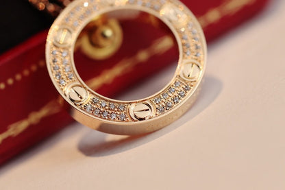 [Olivia JW]LOVE NECKLACE ADJUSTABLE ROSE GOLD