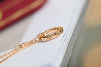 [Olivia JW]LOVE NECKLACE ADJUSTABLE ROSE GOLD 2 DIAMOND