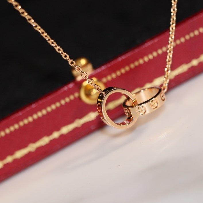 [Olivia JW]LOVE NECKLACE PINK GOLD AND SILVER