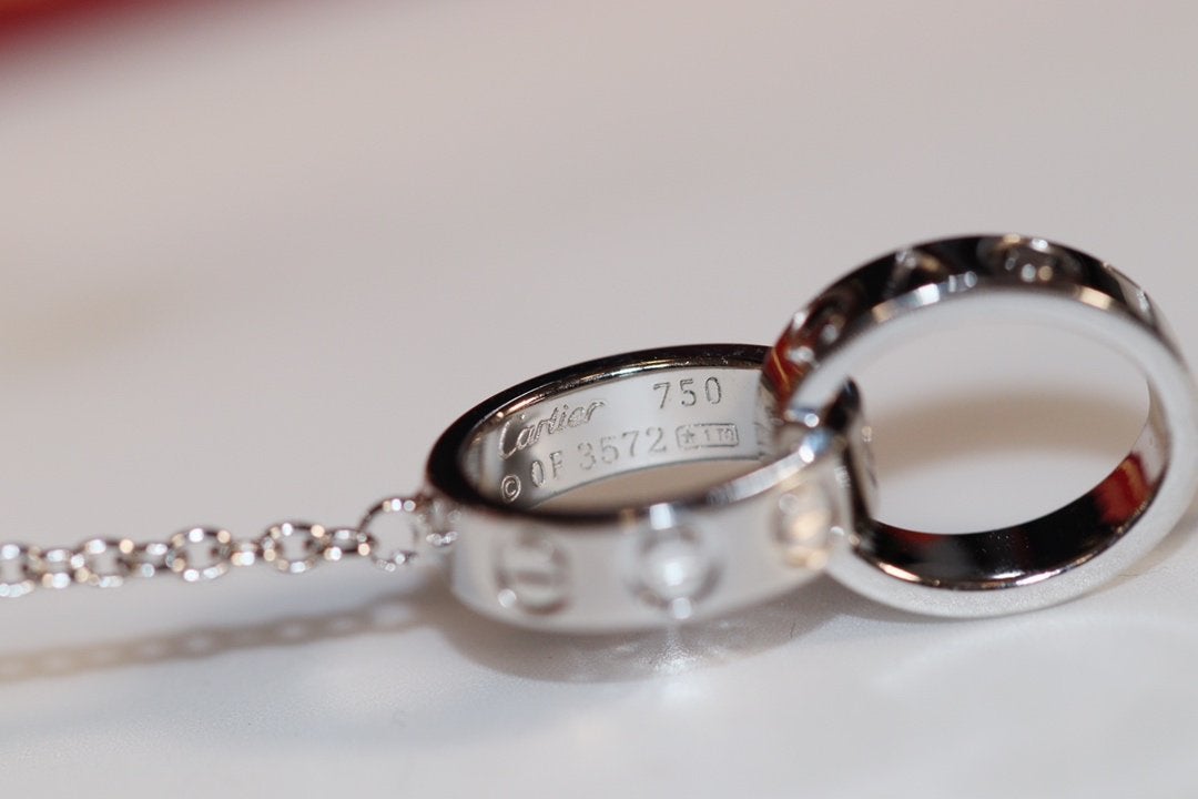 [Olivia JW]LOVE NECKLACE PINK GOLD AND SILVER