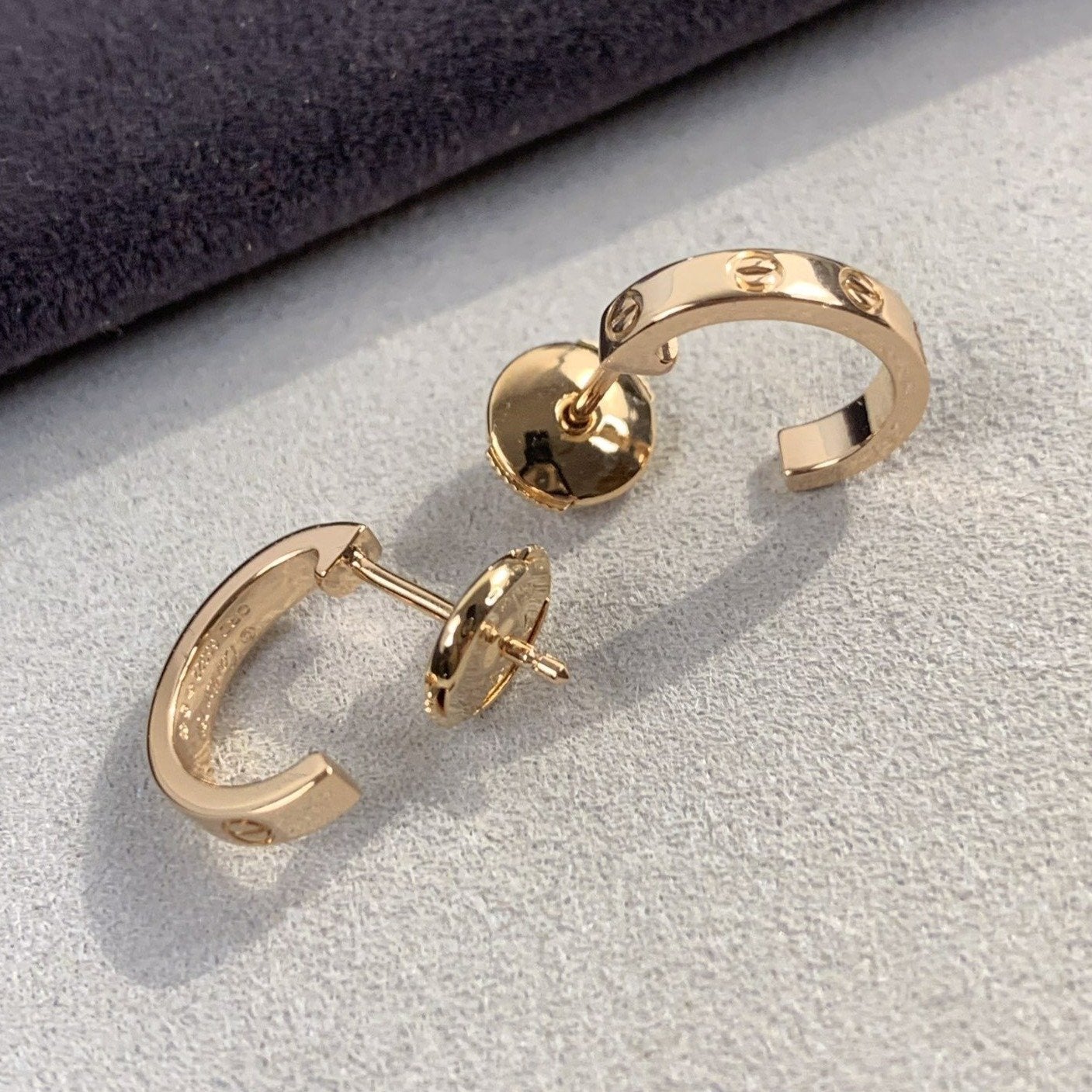 [Olivia JW]LOVE EARRINGS 2.65MM PINK GOLD