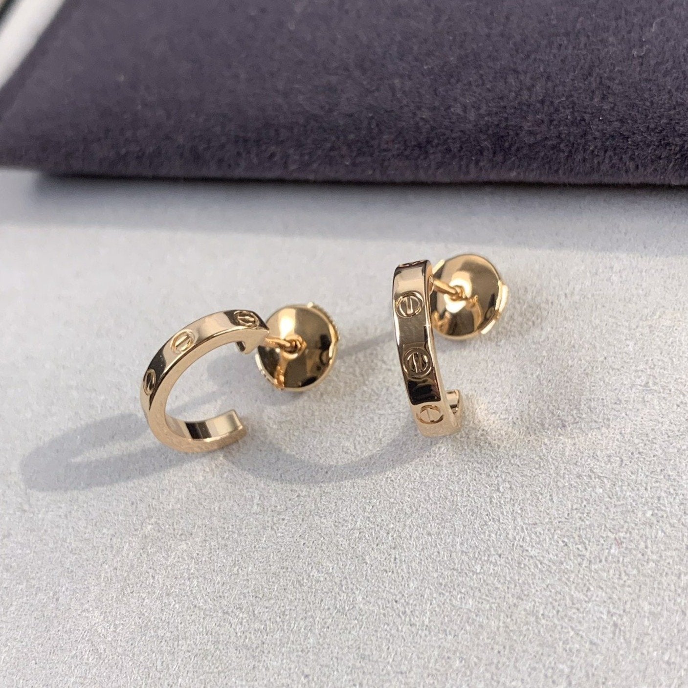 [Olivia JW]LOVE EARRINGS 2.65MM PINK GOLD