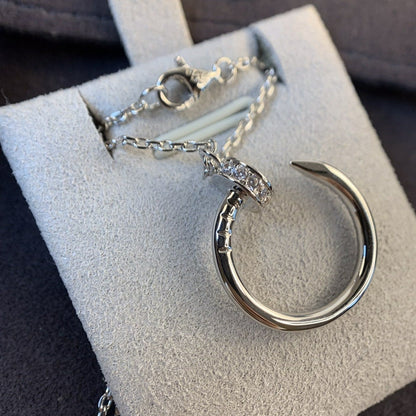 [Olivia JW]JUSTE NECKLACE SILVER DIAMONDS