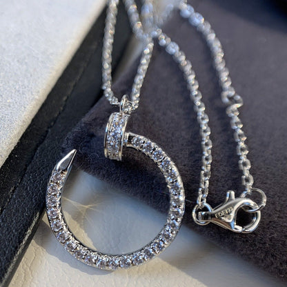[Olivia JW]JUSTE NECKLACE SILVER DIAMONDS