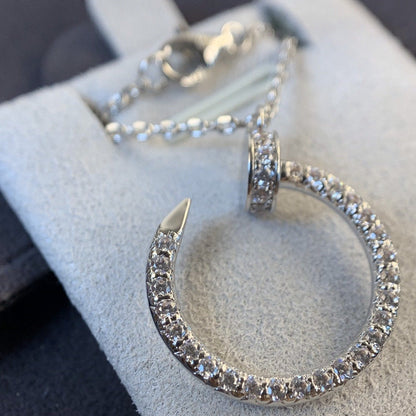 [Olivia JW]JUSTE NECKLACE SILVER DIAMONDS