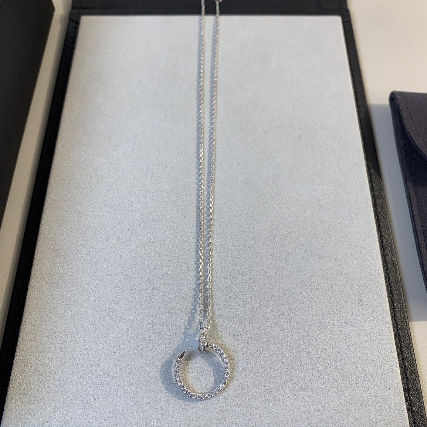 [Olivia JW]JUSTE NECKLACE SILVER DIAMONDS