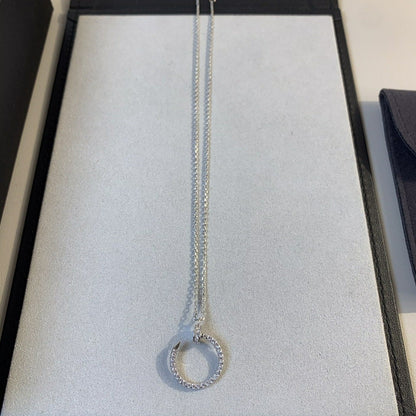 [Olivia JW]JUSTE NECKLACE SILVER DIAMONDS